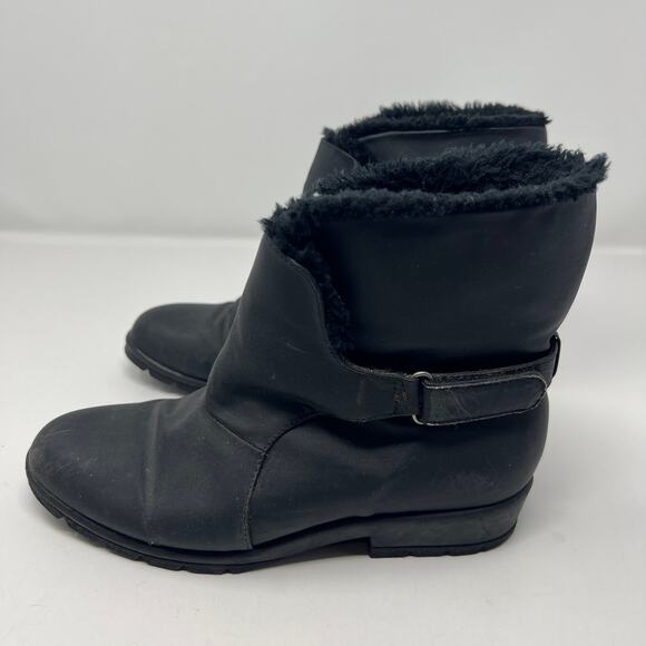Naturalizer Black Slip On Belted Black Women's Boots Size 7.5 - Picture 7 of 10